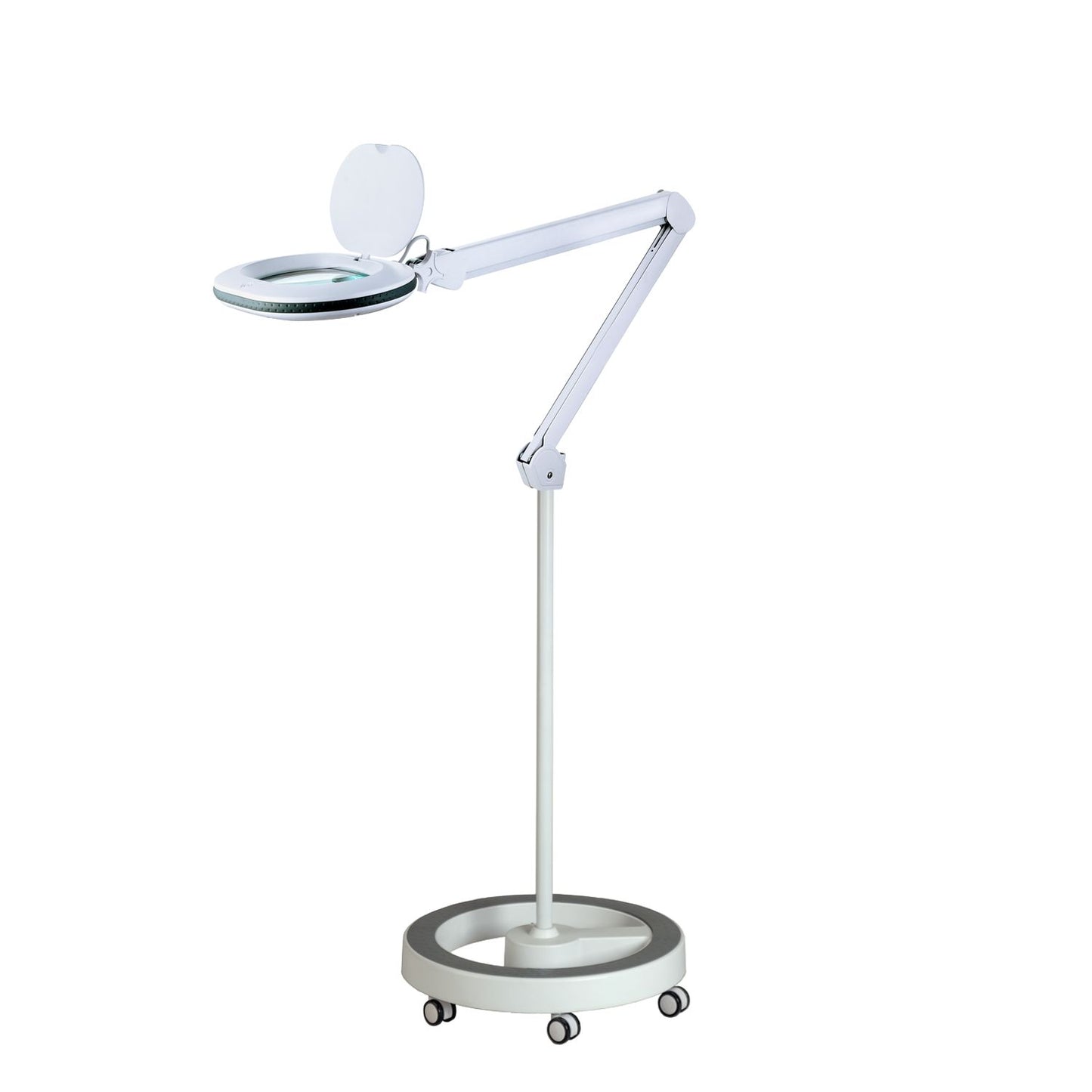 Lampe loupe/lampe de travail Lumeno 861XGR 60 LED lentille ovale anneau en caoutchouc