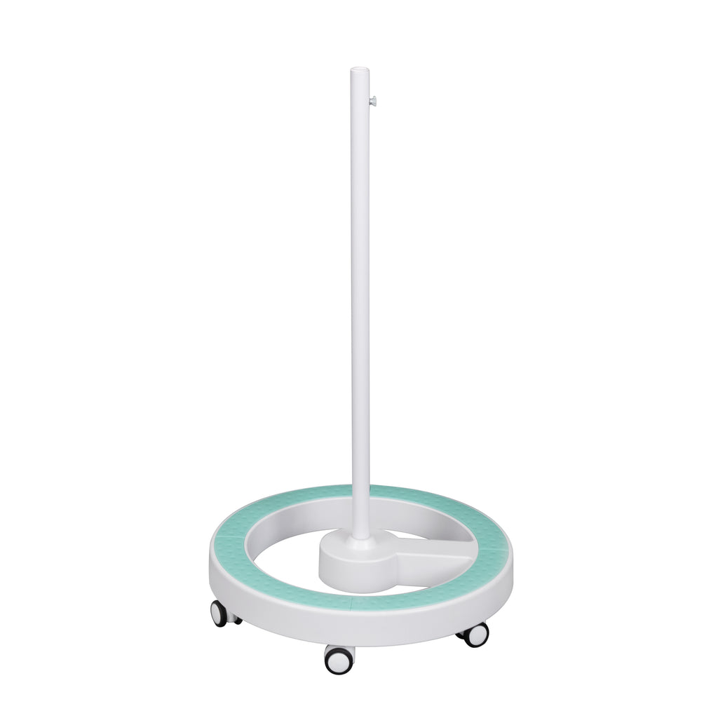 Lumeno rolling stand 6159 with foot ring in green, five castors