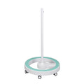 Lumeno rolling stand 6159 with foot ring in green, five castors