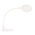 Lumeno 680X LED Klemmleuchte in Weiß mit Schwanenhals und Standfuß