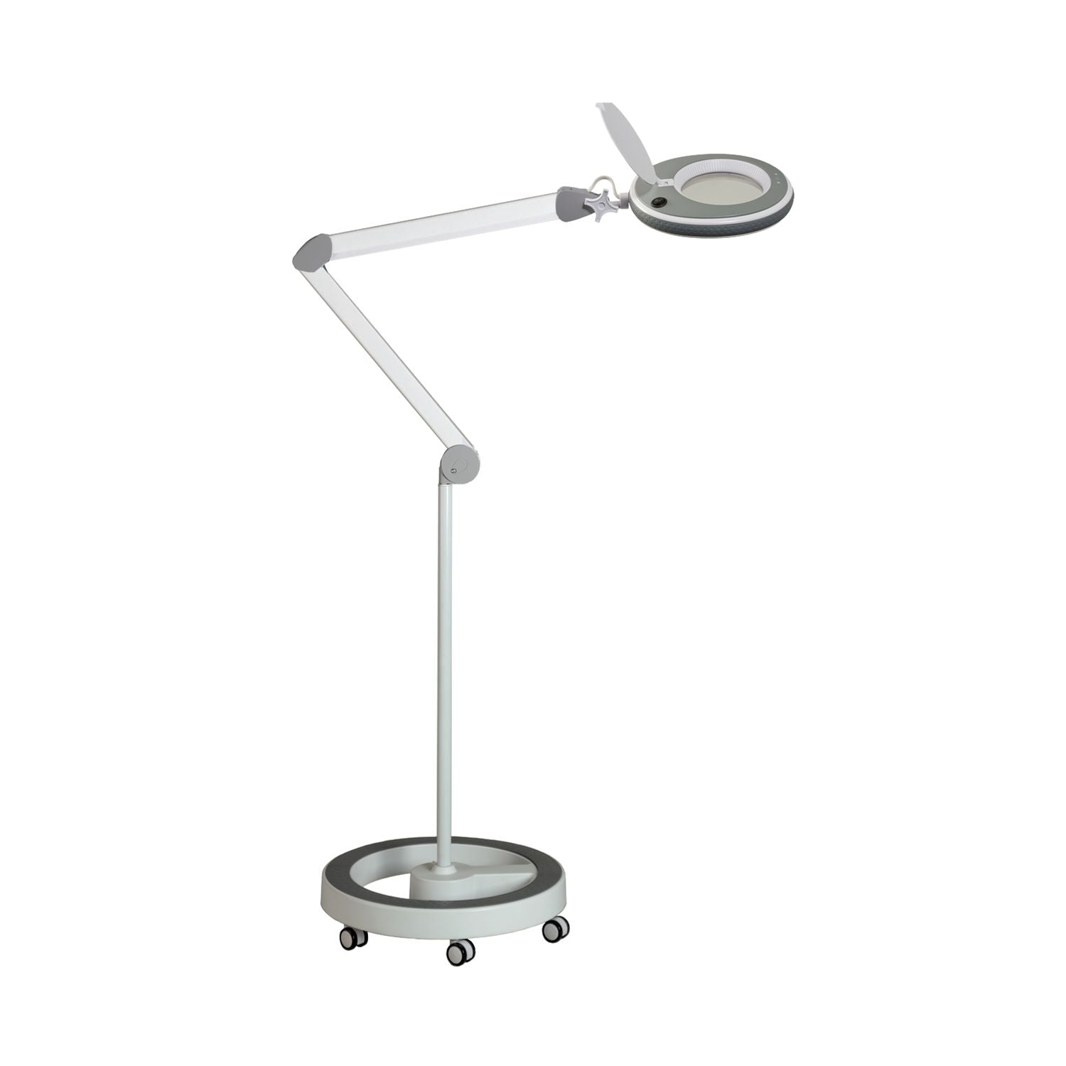 Lumeno 821X Lupenleuchte Grau im Set mit Rollstativ