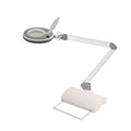 Lumeno 8213 magnifying lamp in grey with 3 dioptres on table stand 6180