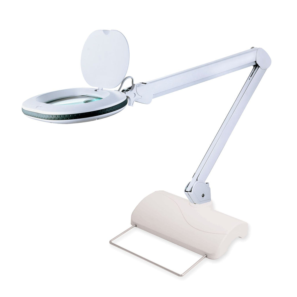Lampe-loupe Lumeno 8613 avec anneau en caoutchouc sur pied de table 6180