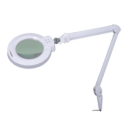 Lumeno 824XPRO Lampe loupe à LED à intensité variable avec éclairage à segments et boîtier métallique