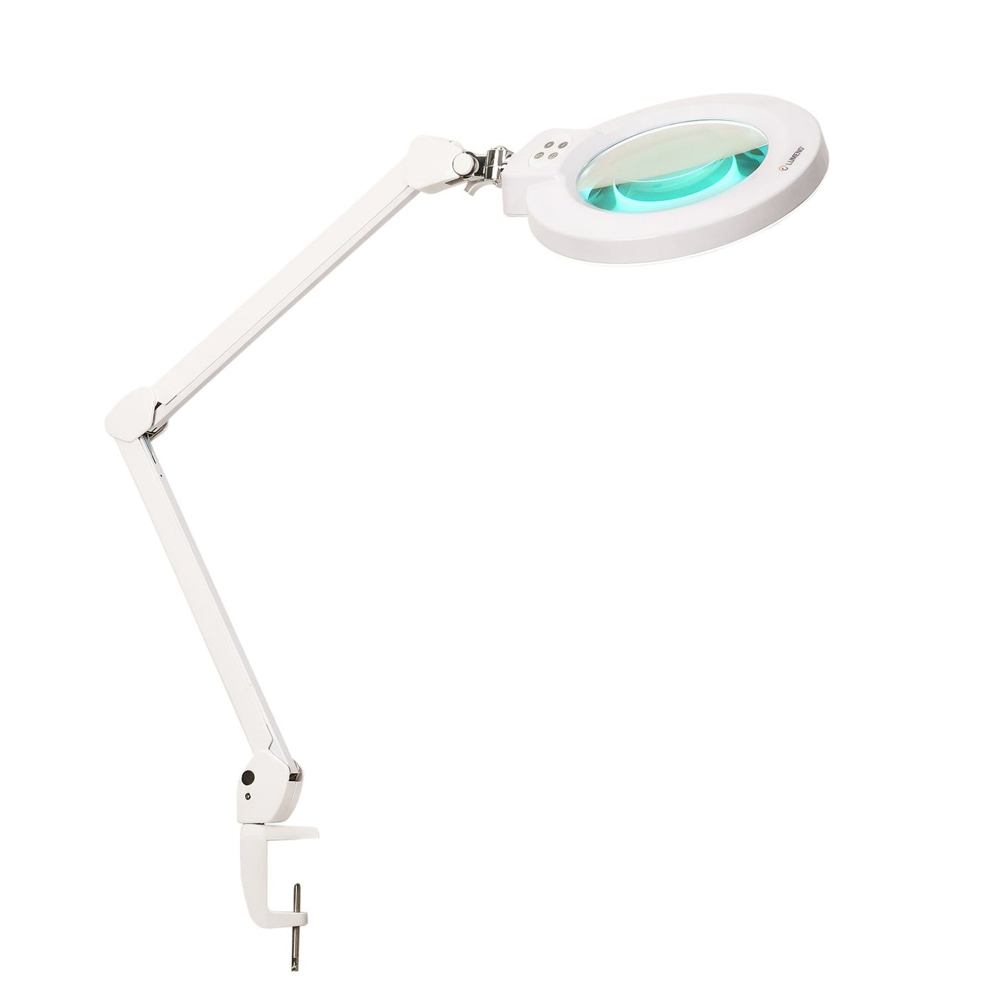 Lumeno 824XPRO Lampe loupe à LED à intensité variable avec éclairage à segments et boîtier métallique